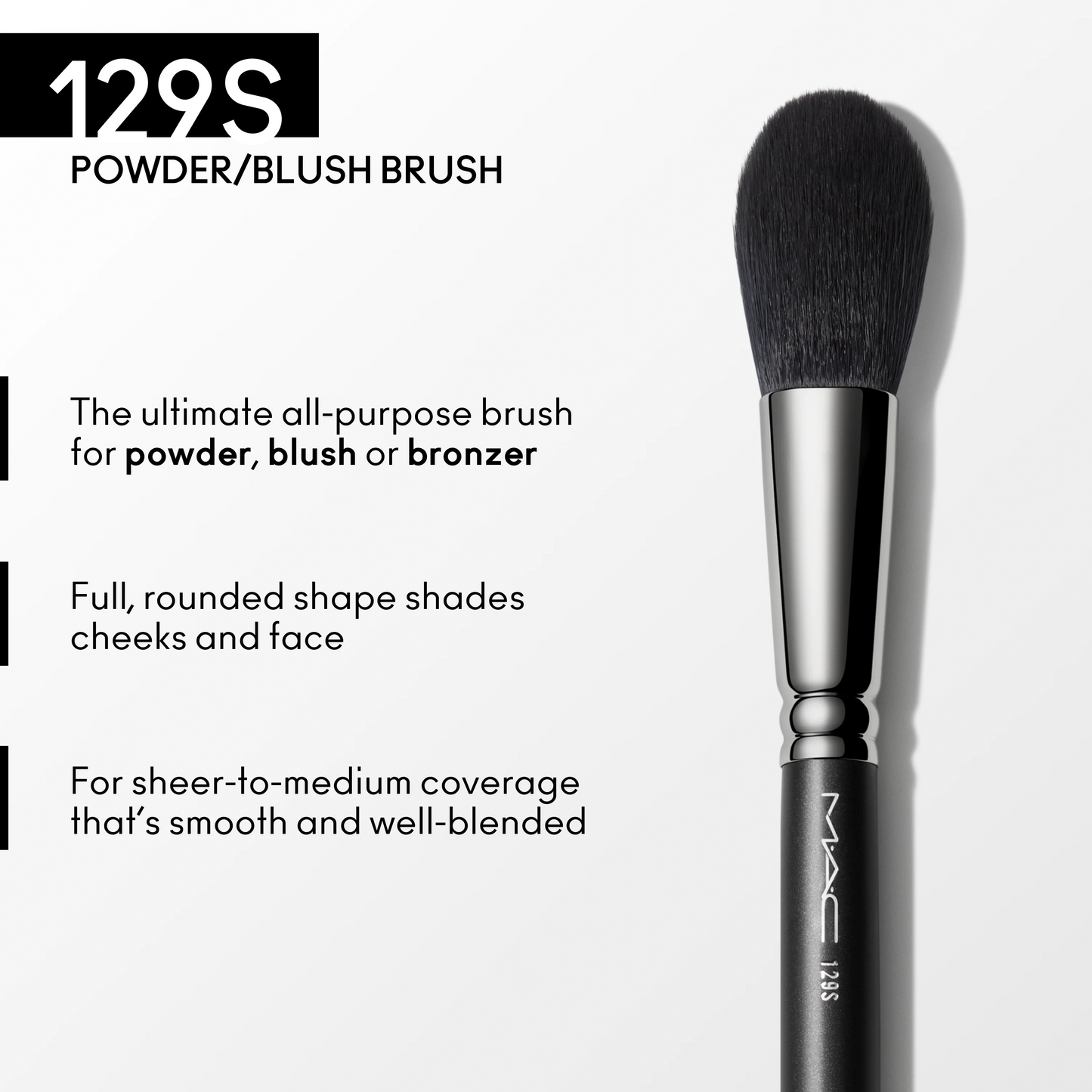 129 Synthetic Powder/Blush Brush - S7JC01